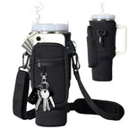 Tumbler Pouch Bag with Adjustable Strap & Pockets | Neoprene Sleeve Cup Holder Pouch ( Random Color )