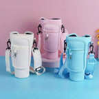 Tumbler Pouch Bag with Adjustable Strap & Pockets | Neoprene Sleeve Cup Holder Pouch ( Random Color )