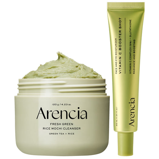 Arencia Mochi Glow Starter Duo - Rice Mochi Cleanser 120g + Vitamin C Booster Shot 30ml