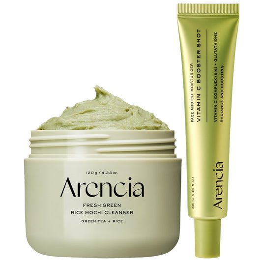 Translation missing: en.Arencia Mochi Glow Starter Duo - Rice Mochi Cleanser 120g + Vitamin C Booster Shot 30ml
