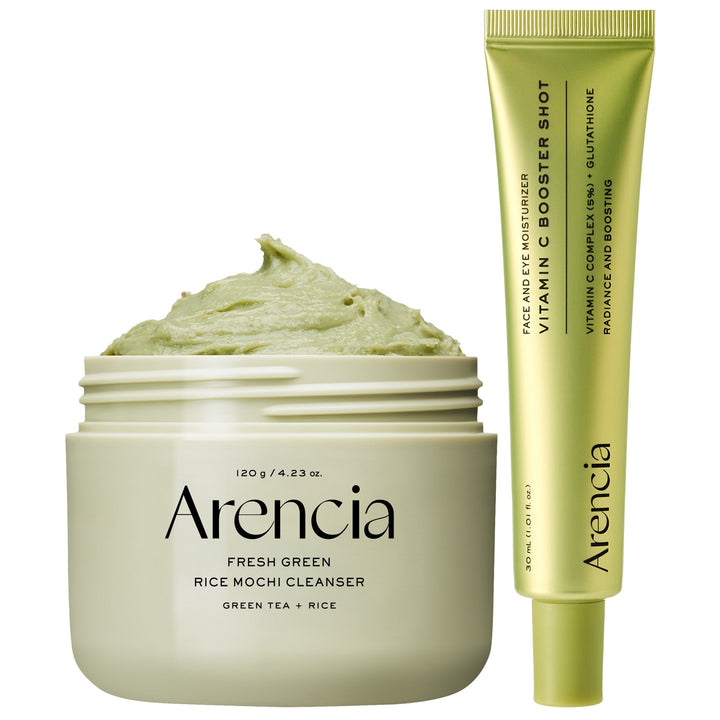 Translation missing: en.Arencia Mochi Glow Starter Duo - Rice Mochi Cleanser 120g + Vitamin C Booster Shot 30ml