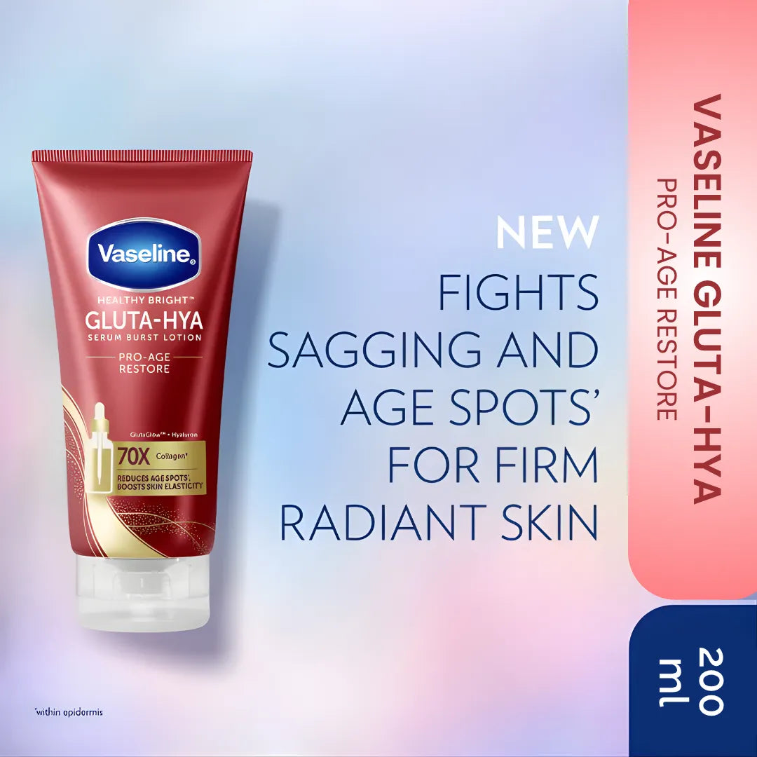 Vaseline® Gluta-Hya Serum Burst Lotion Pro-Age Restore